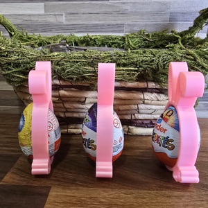 Kinder tojás tartó nyuszi - ünnepi díszek, dekorációk - húsvéti díszek és dekorációk - húsvéti tojástartó - Meska.hu