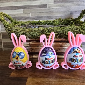 Kinder tojás tartó nyuszi - ünnepi díszek, dekorációk - húsvéti díszek és dekorációk - húsvéti tojástartó - Meska.hu