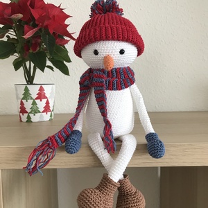 horgolt hóember - karácsony - mikulás - mikulás ajándékok - Meska.hu