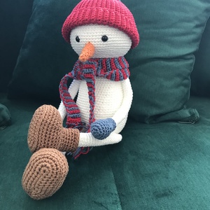 horgolt hóember - karácsony - mikulás - mikulás ajándékok - Meska.hu