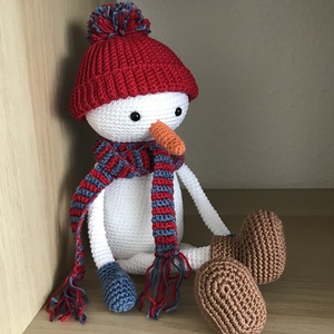 horgolt hóember - karácsony - mikulás - mikulás ajándékok - Meska.hu