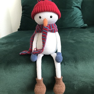 horgolt hóember - karácsony - mikulás - mikulás ajándékok - Meska.hu