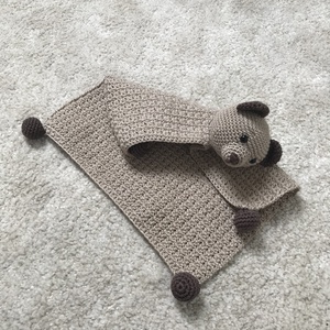 horgolt macis szundikendő - játék & sport - 3 éves kor alattiaknak - alvóka & rongyi - Meska.hu