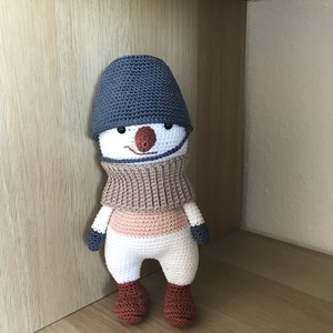 Horgolt hóember - karácsony - karácsonyi lakásdekoráció - karácsonyi manók, figurák - Meska.hu