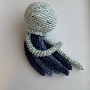 Horgolt kék polip - játék & sport - plüssállat & játékfigura - polip, medúza - Meska.hu