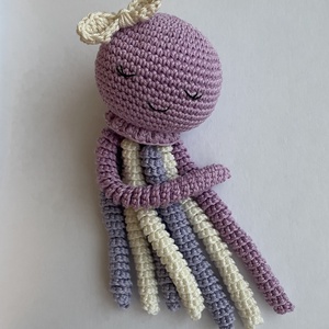 Horgolt lila polip - játék & sport - plüssállat & játékfigura - polip, medúza - Meska.hu