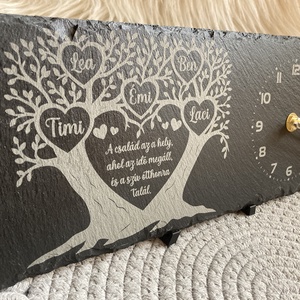 Palakő asztali óra - esküvő - dekoráció - asztaldísz - Meska.hu Palakő asztali óra - esküvő - dekoráció - asztaldísz - Meska.hu