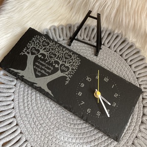 Palakő asztali óra, Esküvő, Dekoráció, Asztaldísz, Gravírozás, pirográfia, MESKA