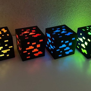 Minecraft gyémánt kocka, Otthon & Életmód, Lámpa, Asztali lámpa, Mindenmás, MESKA