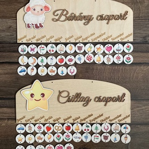 Óvodai fa szülinaptár, Játék & Sport, Ovis felszerelés, Óvodai jelek, Gravírozás, pirográfia, MESKA