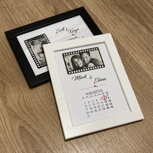 Fényképes, dátumos képkeret - kellékek & szerszámok - hobby fa alapanyag - képkeret - Meska.hu