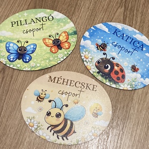 Óvodai csoportnév tábla ajtóra, Baba - mama, Babaszoba dekoráció, Baba névtábla, Decoupage, transzfer és szalvétatechnika, MESKA