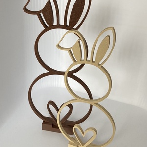 Húsvéti nyuszi dekor � modern nyúl dísz � tavaszi asztaldísz � húsvéti ajándék � 3D nyuszi figura, Ünnepi díszek, dekorációk, Húsvéti díszek és dekorációk, Húsvéti ablakdíszek, Mindenmás, MESKA