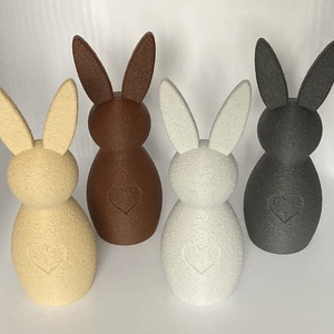 Szívecskés húsvéti nyuszi figura, Ünnepi díszek, dekorációk, Húsvéti díszek és dekorációk, Húsvéti ablakdíszek, Mindenmás, MESKA