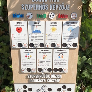 Szuperhős Képző � Személyre Szabható Mágneses Jutalmazó Tábla Gyerekeknek - Meska.hu