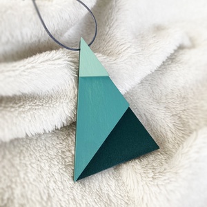 Színtömbös karácsonyfadísz - türkiz, Karácsony, Karácsonyi lakásdekoráció, Karácsonyfadíszek, Famegmunkálás, Festett tárgyak, MESKA