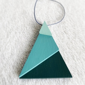 Színtömbös karácsonyfadísz - türkiz - karácsony - karácsonyi lakásdekoráció - karácsonyfadíszek - Meska.hu