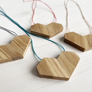 Szív fa medál - ékszer - nyaklánc - medál - Meska.hu