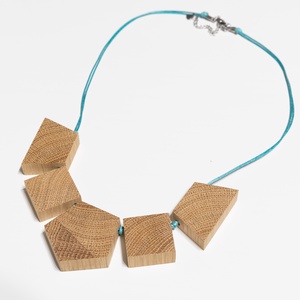 Geometrikus tölgyfa nyaklánc  - ékszer - nyaklánc - statement nyaklánc - Meska.hu