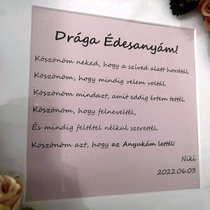Szülőköszöntő ajándék képkeret, virág ajándék szülőköszöntő esküvőre - esküvő - emlék & ajándék - szülőköszöntő ajándék - Meska.hu