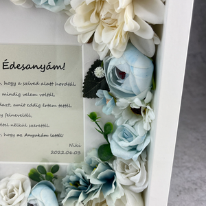 Szülőköszöntő ajándék képkeret, virág ajándék szülőköszöntő esküvőre - esküvő - emlék & ajándék - szülőköszöntő ajándék - Meska.hu