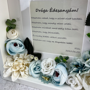 Szülőköszöntő ajándék képkeret, virág ajándék szülőköszöntő esküvőre - esküvő - emlék & ajándék - szülőköszöntő ajándék - Meska.hu