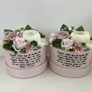 Szülőköszöntő virágbox  - esküvő - emlék & ajándék - szülőköszöntő ajándék - Meska.hu