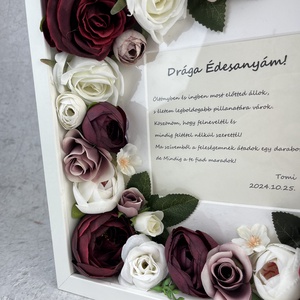 Szülőköszöntő ajándék képkeret, virág ajándék szülőköszöntő esküvőre - esküvő - emlék & ajándék - szülőköszöntő ajándék - Meska.hu