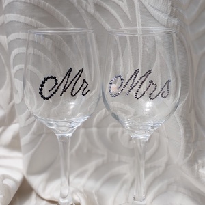 Mr és Mrs boros pohár szett - Meska.hu