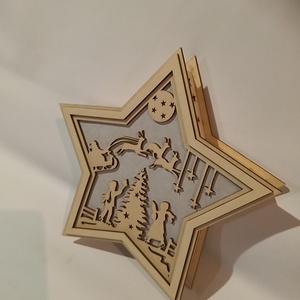 Karácsonyi csillag - karácsony - karácsonyi lakásdekoráció - karácsonyi ablakdíszek, ablakmatricák - Meska.hu
