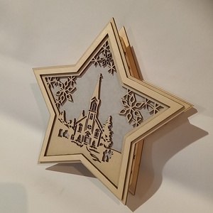 Karácsonyi csillag - karácsony - karácsonyi lakásdekoráció - karácsonyi ablakdíszek, ablakmatricák - Meska.hu