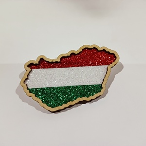Kokárda, Ékszer, Kitűző és Bross, Kitűző, Famegmunkálás, Gravírozás, pirográfia, Meska