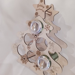 Sörtartó karácsonyfa , Karácsony, Karácsonyi lakásdekoráció, Karácsonyfadíszek, Famegmunkálás, Gravírozás, pirográfia, MESKA