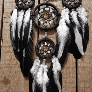 Opalit holdas, világító álomfogó - Nikolett Álomfogók - otthon & életmód - dekoráció - fali és függő dekoráció - álomfogó - Meska.hu