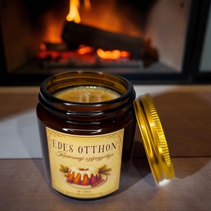 Édes Otthon karácsonyi szójaviasz gyertya - 120ml - Nikolett Dekor, Otthon & Életmód, Gyertya, illat, aroma, Gyertya, Gyertya-, mécseskészítés, MESKA
