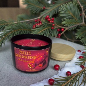 Zselés szaloncukor illatú szójaviasz gyertya - 120ml - Nikolett Dekor, Otthon & Életmód, Gyertya, illat, aroma, Gyertya, Gyertya-, mécseskészítés, MESKA