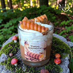 Fahéjas kürtőskalács illatú szójagyertya  - Nikolett Dekor - Meska.hu