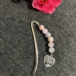 Ásványgyöngy könyvjelző - könyv & zene - könyvjelző - Meska.hu