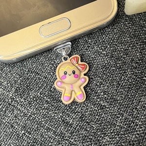 Karácsonyi mézi mézeskalács mobildísz porvédő (C típus vagy Iphone) - táska & tok - pénztárca & más tok - telefontok - Meska.hu