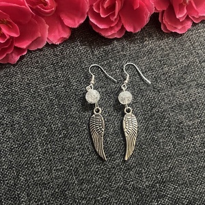 Angyalszárny fülbevaló, Ékszer, Fülbevaló, Lógó fülbevaló, Ékszerkészítés, MESKA