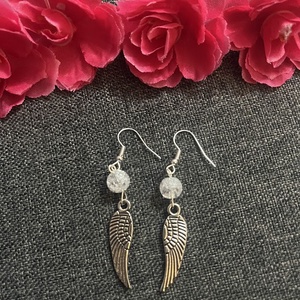 Angyalszárny fülbevaló - ékszer - fülbevaló - lógó fülbevaló - Meska.hu