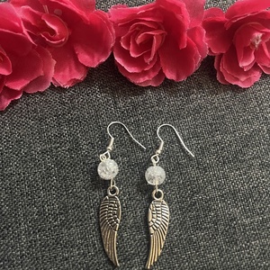 Angyalszárny fülbevaló - ékszer - fülbevaló - lógó fülbevaló - Meska.hu