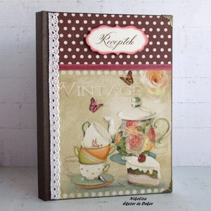 Vintage tea receptkönyv - RENDELHETŐ - otthon & életmód - konyhafelszerelés, tálalás - Meska.hu
