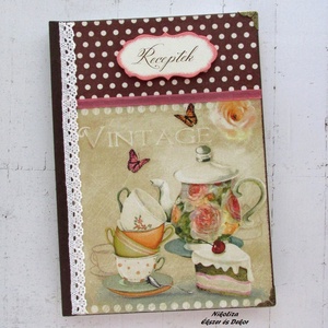 Vintage tea receptkönyv - RENDELHETŐ - otthon & életmód - konyhafelszerelés, tálalás - Meska.hu
