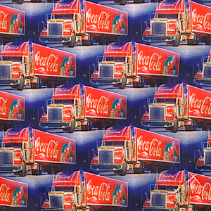 Coca Cola kamion, karácsonyi mintájú újraszalvéta, uzsis szalvéta, szendvics csomagoló (g022n) - otthon & életmód - konyhafelszerelés, tálalás - konyhai textil - szalvéta - Meska.hu