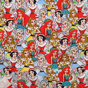Disney hercegnők, karácsonyi mintájú újraszalvéta, uzsis szalvéta, szendvics csomagoló - otthon & életmód - konyhafelszerelés, tálalás - konyhai textil - szalvéta - Meska.hu