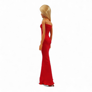 Piros sellő-fazonú barbie ruha kristállyal - ruha barbie típusú babákhoz (a002pr) - játék & sport - baba & babaház - barbie ruhák - Meska.hu
