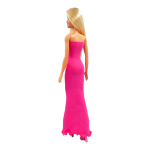 -Pink sellő-fazonú kisestélyi ruha kristállyal (a002pk) - Több, mint 100 féle ruha barbie babákhoz! - játék & sport - baba & babaház - barbie ruhák - Meska.hu