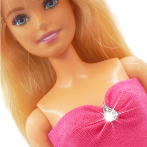 -Pink sellő-fazonú kisestélyi ruha kristállyal (a002pk) - Több, mint 100 féle ruha barbie babákhoz! - játék & sport - baba & babaház - barbie ruhák - Meska.hu