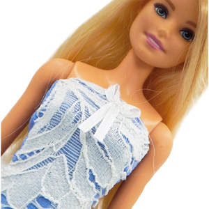 Csipkével borított elegáns kék ruha - ruha barbie típusú babákhoz (a009lf) - játék & sport - baba & babaház - barbie ruhák - Meska.hu